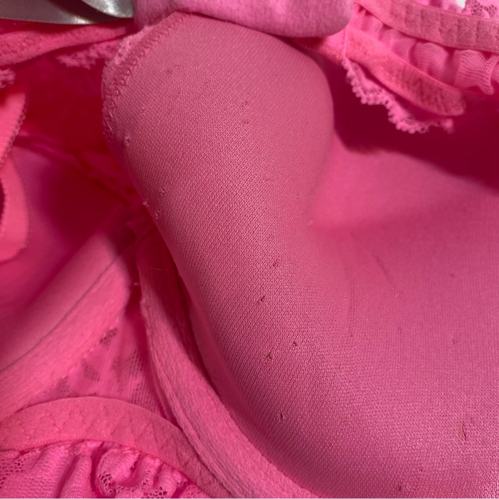 VICTORIA SECRET Pink Lace Bustier Babydoll 34D Lingerie Intimates - Picture 8 of 8